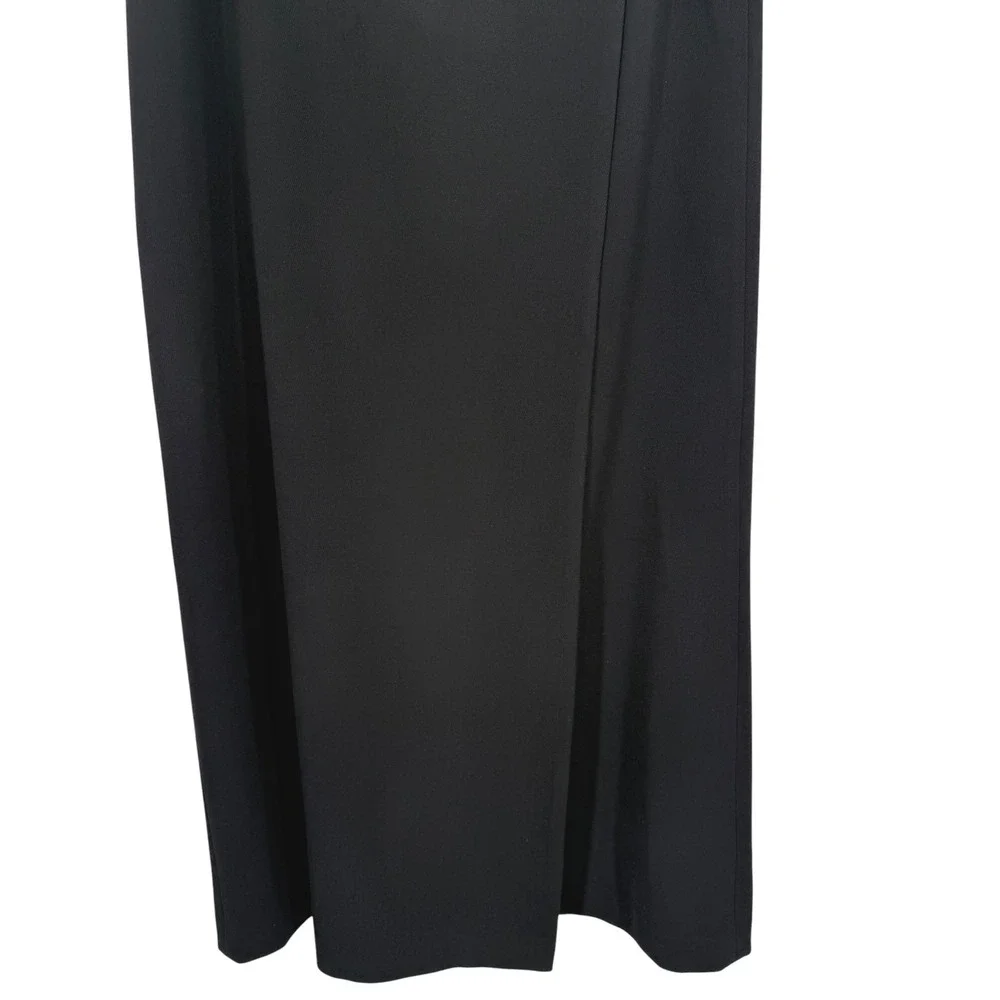NWT Lauren Ralph Lauren Black Wool Tudor Wrap Maxi Skirt Frog Toggles Size 10 - Picture 10 of 12